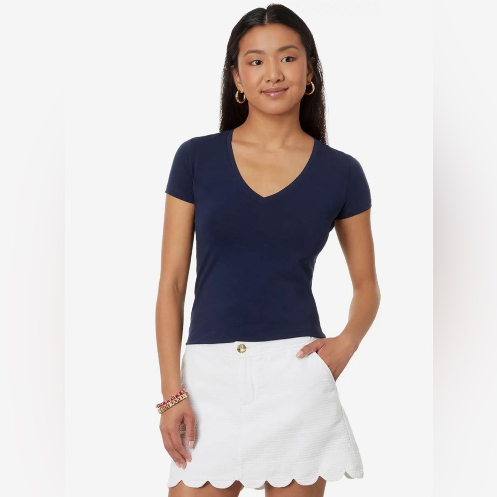 Lilly Pulitzer Michele Top “True Navy” Size Large